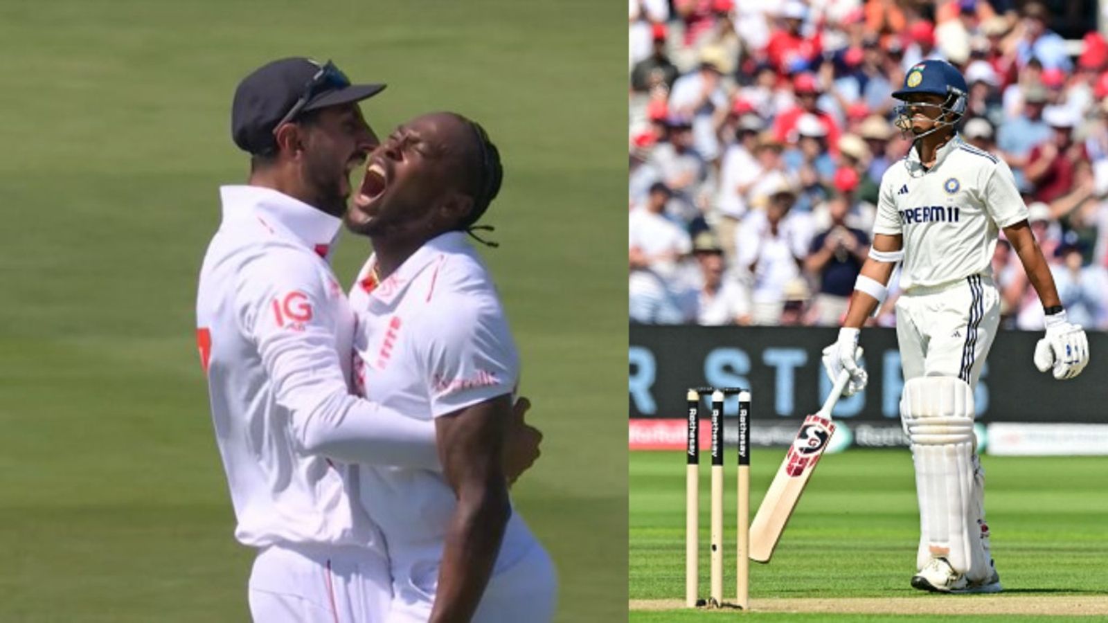 Watch: Jofra Archer unleashes wild celebration after getting rid of Yashasvi Jaiswal on just 3rd ball of his Test comeback at Lord's England's Jofra Arhcer celebrates wildly after dismissing India's Yashasvi Jaiswal in Lord's Test