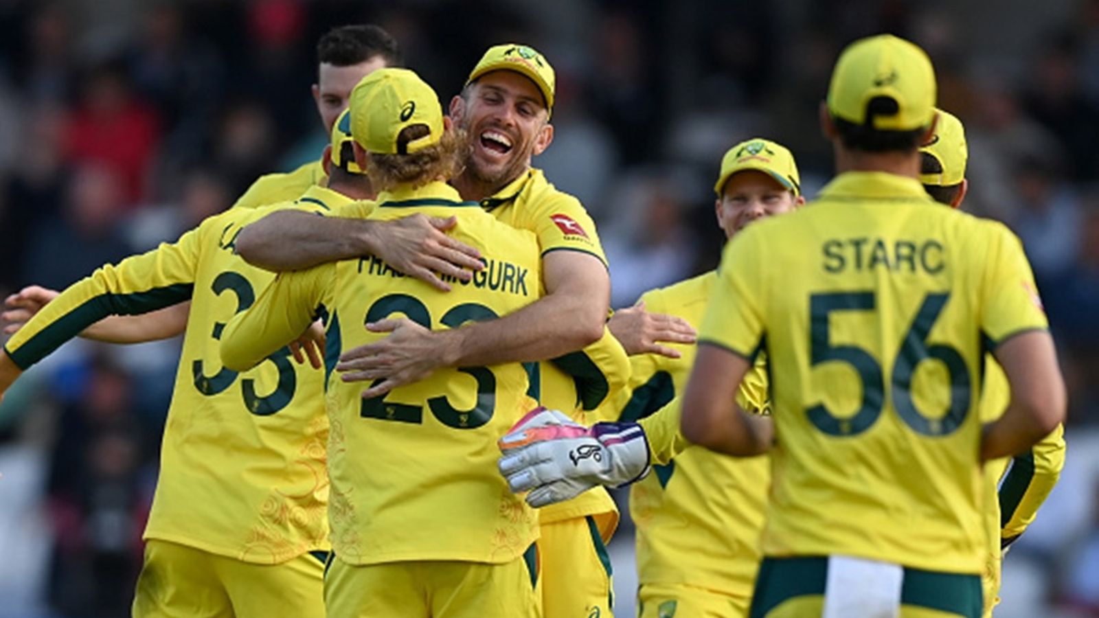 Australia announce 2 changes in T20I squad for West Indies, Delhi Capitals batter and Punjab Kings pacer called in Mitchell Marsh of Australia celebrates with Jake Fraser-McGurk after catching out Jamie Smith of England during the 2nd ODI at Headingley on September 21, 2024 in Leeds, England.