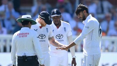 India vs England: Bad news for Ben Stokes-led side, England star doubtful for 4th Test against India after getting injured at Lord's Shoaib Bashir of England shows Ben Stokes his finger after injuring it fielding off his own bowling during day three of the 3rd Rothesay Test Match between England and India at Lord's Cricket Ground on July 12, 2025 in London, England