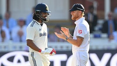 India vs England 3rd Test: India edge closer to victory at Lord’s despite losing four wickets; KL Rahul keeps hopes alive in gritty chase Ben Stokes of England interacts with KL Rahul of India during Day Four of the 3rd Rothesay Test Match between England and India at Lord's Cricket Ground at Lord's Cricket Ground