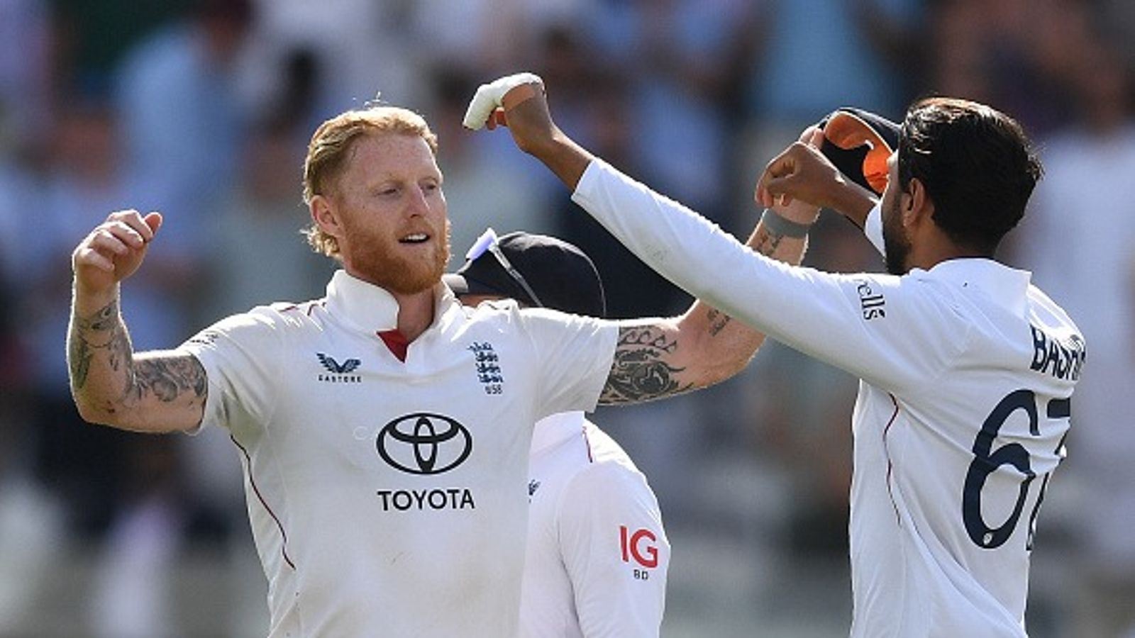 'We didn't even ask if we wanted him to bat...': Ben Stokes breaks silence on Shoaib Bashir's injury setback during third Test against India Ben Stokes and Shoaib Bashir celebrate after England won the third Rothesay Test Match between England and India at Lord's Cricket Ground on July 14, 2025 in London, England. (