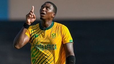 Lungi Ngidi surpasses Dale Steyn to become South Africa's third-highest wicket-taker in T20Is Lungi Ngidi (L)of South Africa celebrates the dismissal