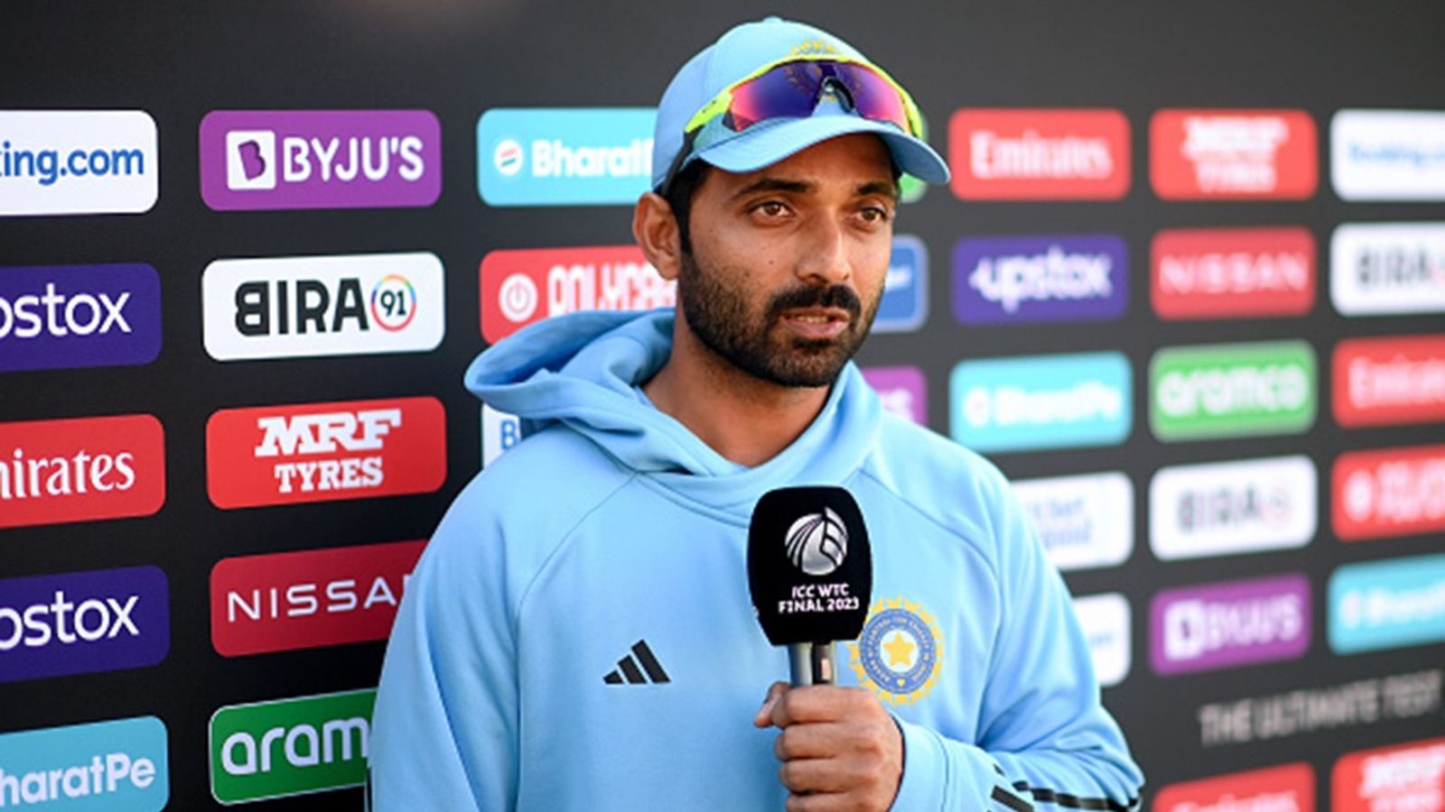 Ajinkya Rahane wants India to make one change in playing XI for Manchester Test, says 'you're going to win a Test or series by...' Ajinkya Rahane of India speaks to the media after day three of the ICC World Test Championship Final between Australia and India at The Oval on June 09, 2023 in London, England.