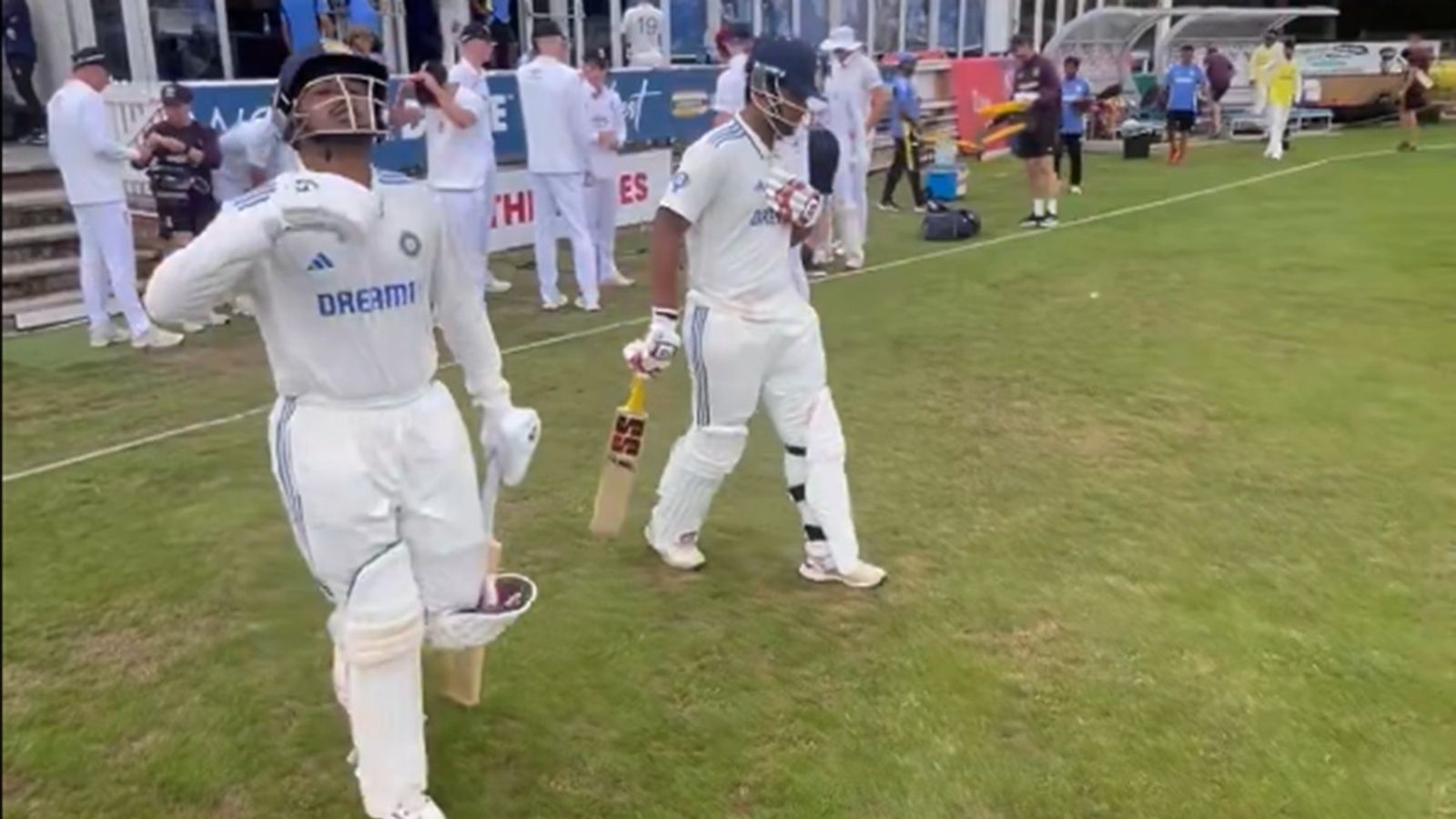 IND U19 vs ENG U19: Vaibhav Suryavanshi hits 2 sixes, 1 four and departs after Ekansh Singh's 117 helps Young Lions post 309 Openers Ayush Mhatre and Vaibhav Suryavanshi walk out to bat on Day 2 of second Youth Test against England Under-19.