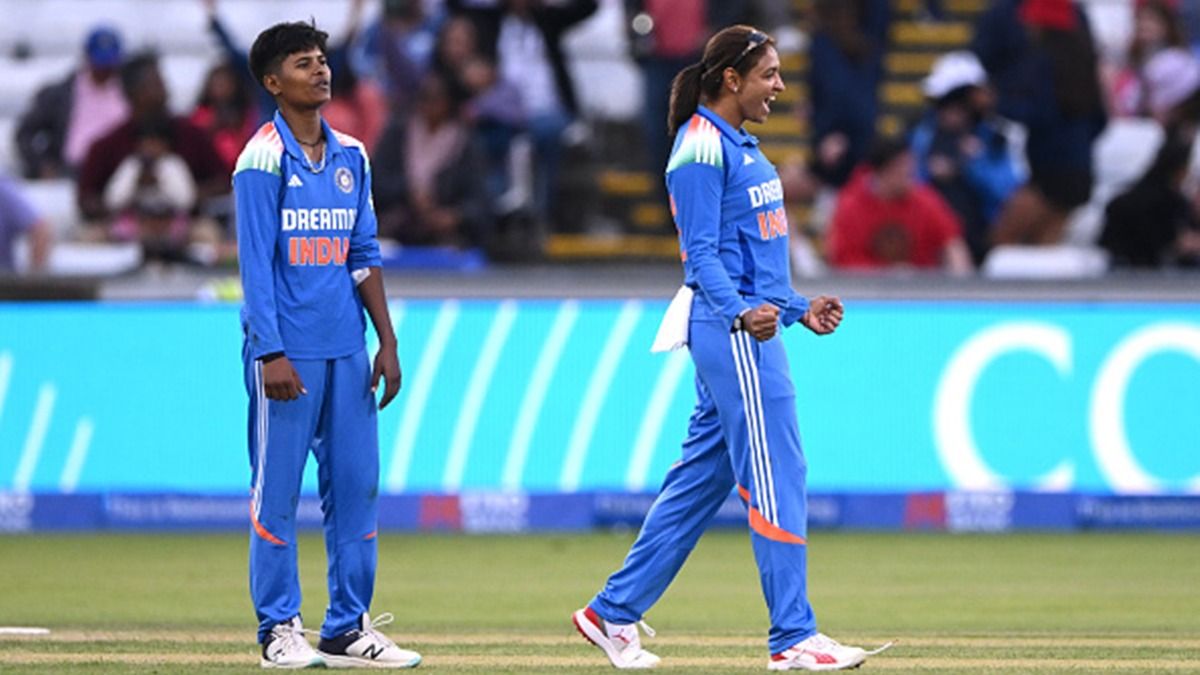INDW vs ENGW: Harmanpreet Kaur's blazing century, Kranti Goud's record six-fer helps India win decider by 13 runs clinch series 2-1 INDW vs ENGW: Harmanpreet Kaur's blazing century, Kranti Goud's record six-fer helps India win decider by 13 runs clinch series 2-1