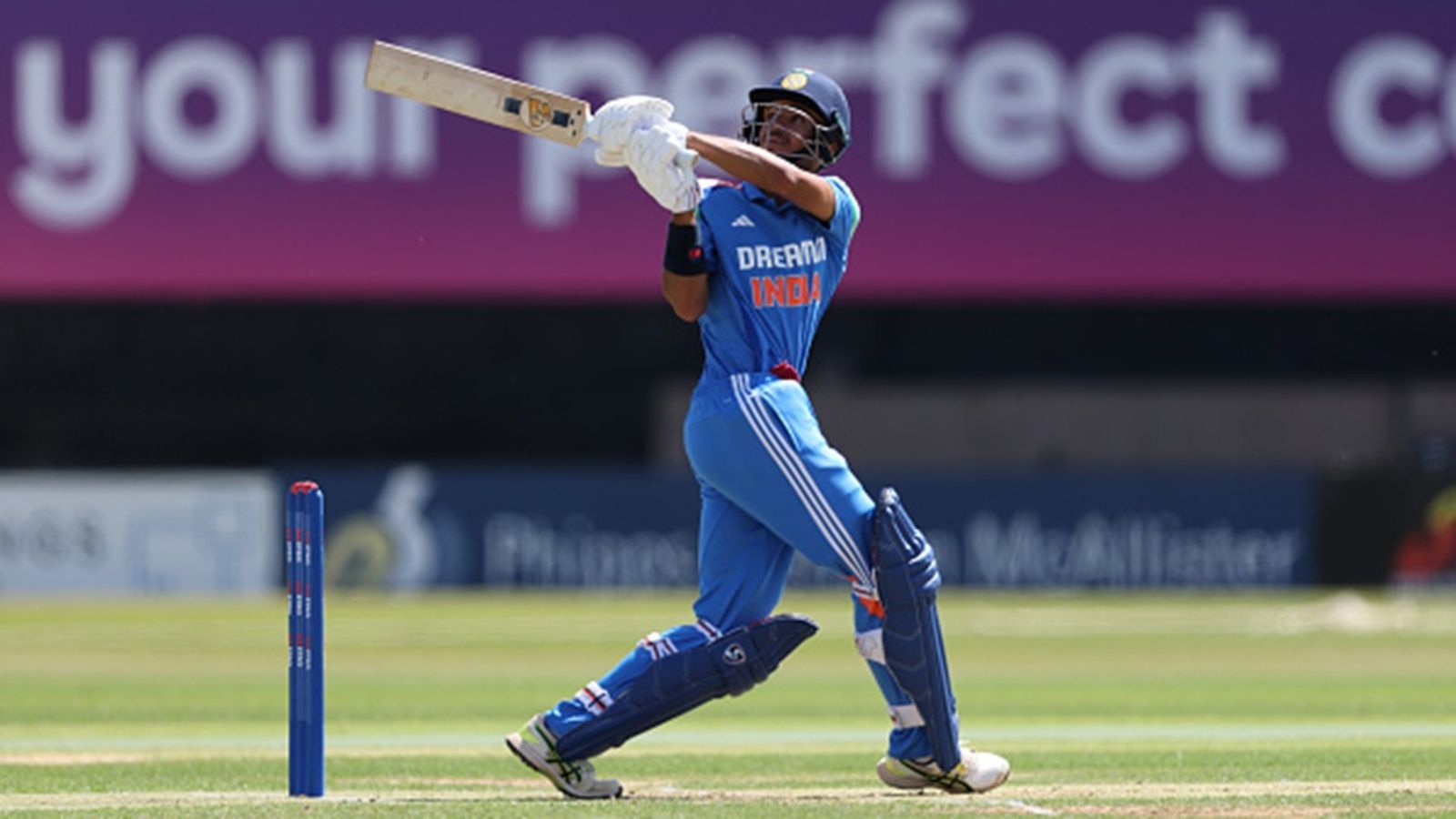 IND U19 vs ENG U19: Vihaan Malhotra smashes ODI-like 120, Ayush Mhatre scores 80 but batting collapse puts Young Lions in control on Day 3 Vihaan Malhotra of India hits to the legside during the 2nd ODI match between England U19's and India U19's at The County Ground on June 30, 2025 in Northampton, England.