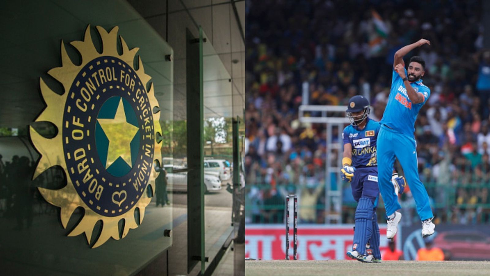 BCCI to attend Asian Cricket Council meeting in Dhaka for Asia Cup 2025: Check details BCCI logo and Mohammed Siraj in Asia Cup 2023