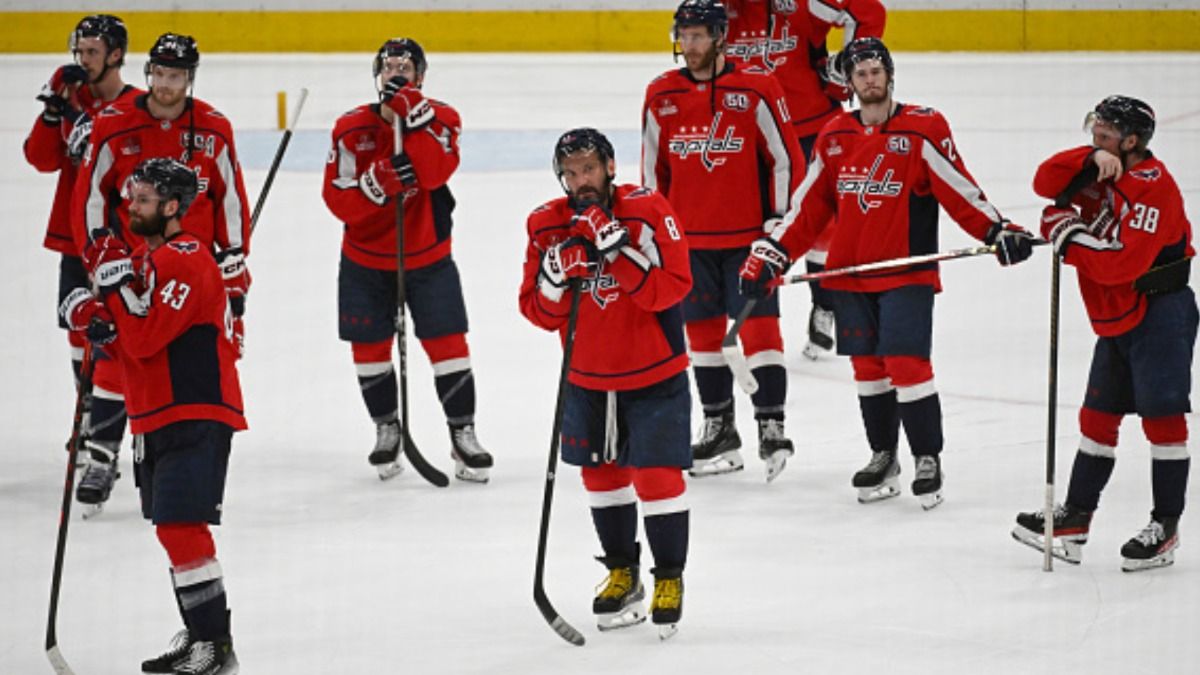 Washington Capitals team members in the frame