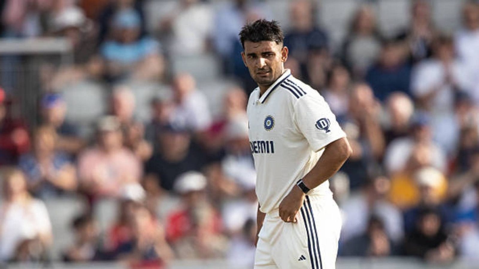 'I will look to improve...': Anshul Kamboj 'not satisfied' with his bowling performance in Manchester Test Anshul Kamboj in this frame