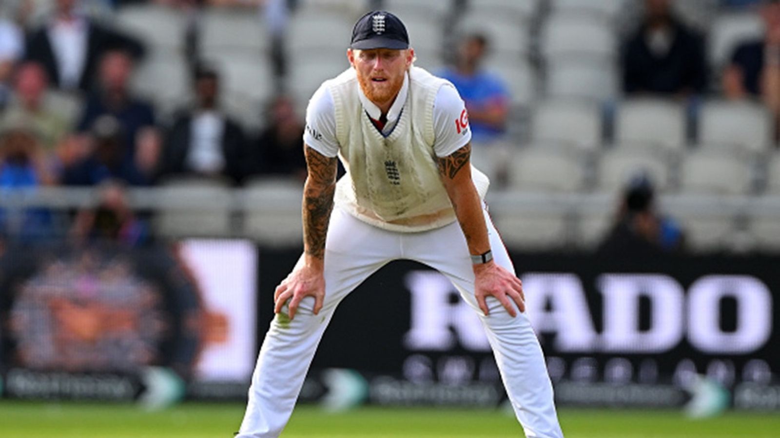 Will Ben Stokes bowl on Day 5 of 4th Test in Manchester? England assistant coach unclear, says 'he's stiff and sore' Ben Stokes of England in the field during Day 4 of the 4th Test between England and India at The Old Trafford on July 26, 2025 in Manchester, England.