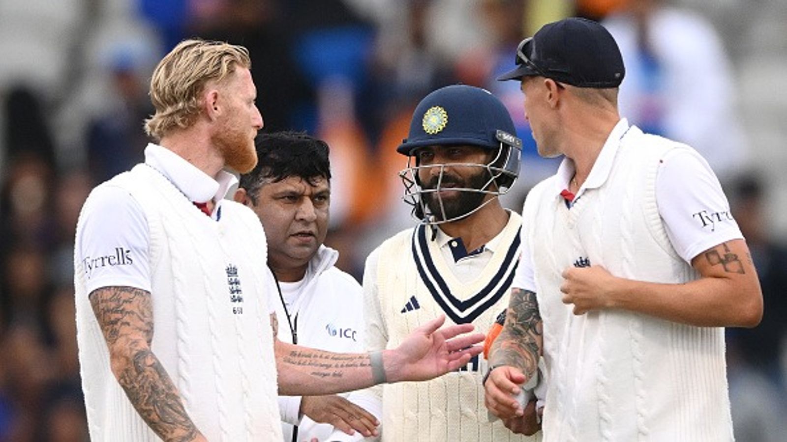 'They deserved the centuries...': Shubman Gill's blunt take on Ravindra Jadeja's decision to refuse Ben Stokes' offer to call off match before start of mandatory overs England captain Ben Stokes speaks with India batsman Ravindra Jadeja after the match ends in a draw after day five of the 4th Test Match between England and India at Emirates Old Trafford on July 27, 2025 in Manchester, England