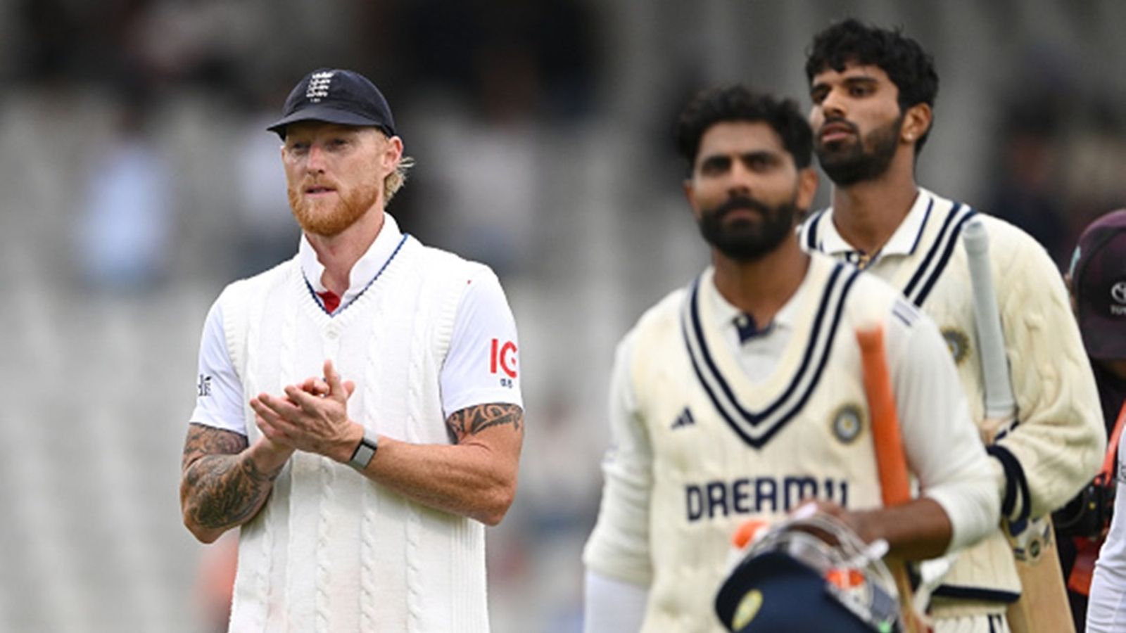 'I don't think there would've been too much satisfaction from walking off a hundred not out': Ben Stokes still rattled by Ravindra Jadeja refusing to accept draw England captain Ben Stokes applauds as India batters Ravindra Jadeja and Washington Sundar make their way off the field after the match is drawn after day five of the 4th Test at Emirates Old Trafford on July 27, 2025 in Manchester, England.