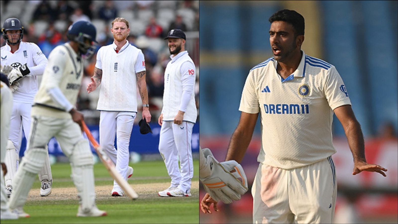 'Please bring Steve Harmison, Flintoff': R Ashwin tears into Ben Stokes for crybaby attitude after Ravindra Jadeja's refusal to call draw Ben Stokes trying to call it a draw with 15 overs left in Manchester Test; R Ashwin in action.