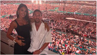 WATCH: Lionel Messi appears on kiss cam with wife Antonella Rocuzzo at Coldplay concert, Chris Martin expresses gratitude SportsTak