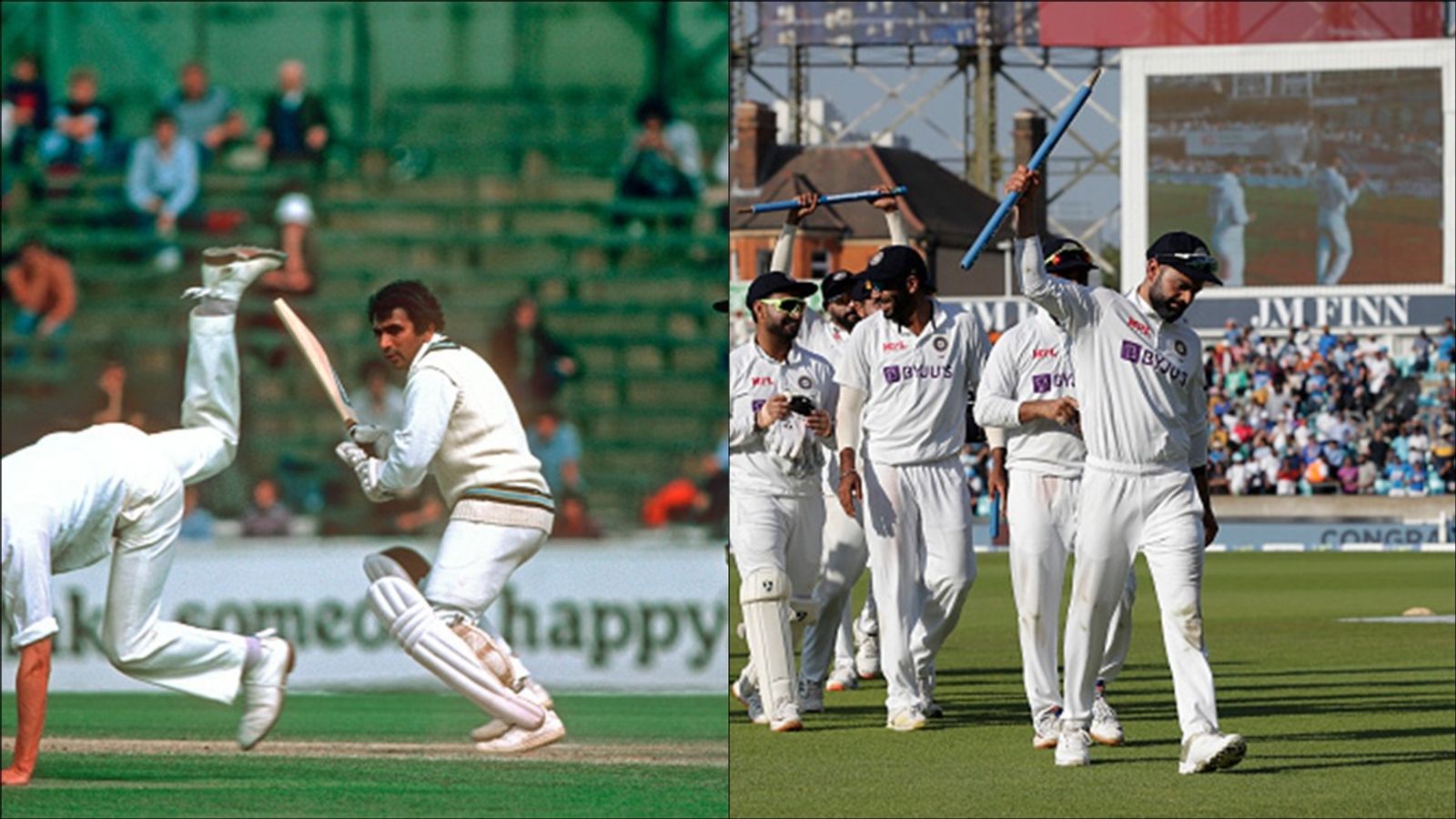 2 wins 50 years apart, 5 losses and 7 draws: A look at India's record against England at 5th Test venue Kennington Oval Sunil Gavaskar plays a shot against England at The Oval in 1979; Virat Kohli leads his team off the field after a win in 2021.