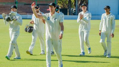 ZIM vs NZ: Matt Henry's 9-wicket haul helps New Zealand bulldoze Zimbabwe to win first Test by nine wickets inside 3 days New Zealand's Matt Henry (foreground) celebrates his fifer in the 1st Test against Zimbabwe