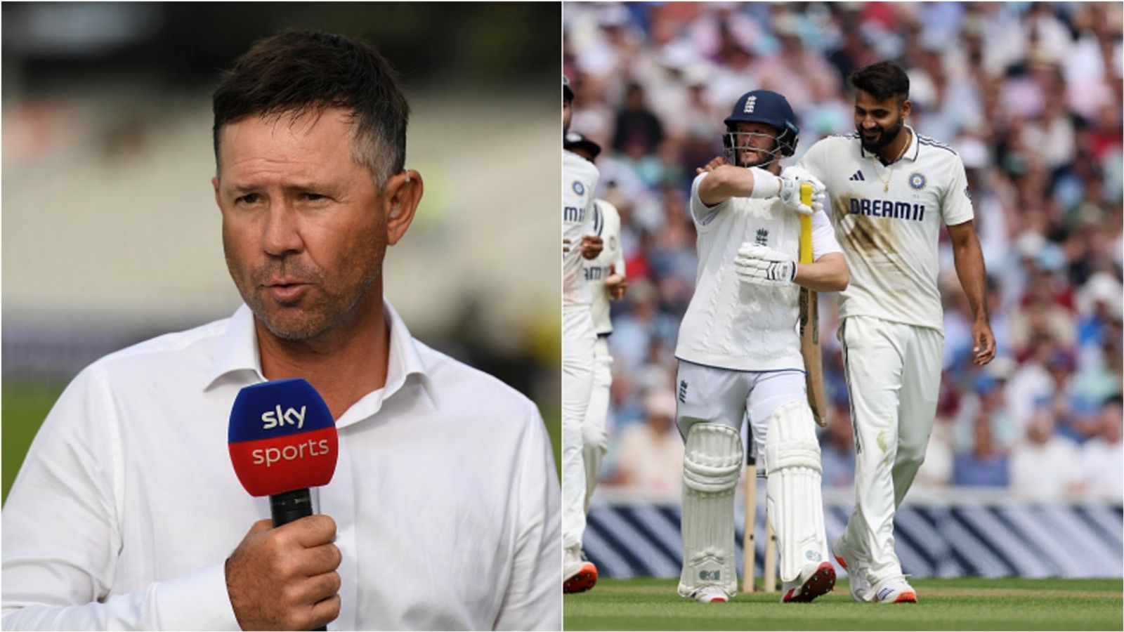 'Maybe in a local park, not in a Test match': Ricky Ponting says he would've reacted differently to Akash Deep putting his arm around him Former Australia captain Ricky Ponting; India pacer Akash Deep puts his arm around England opener Ben Duckett.