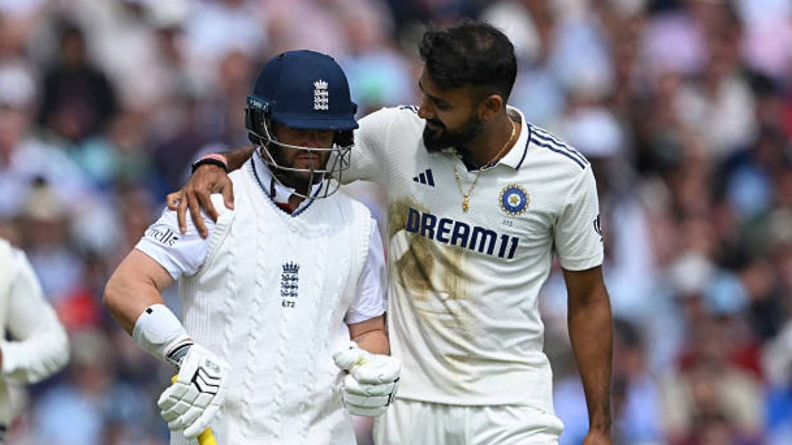 'You have gone for 40 runs in 5 overs...': Jadeja blasts Akash Deep for giving send-off to Ben Duckett on Day 2 of fifth Test Ben Duckett (L) and Akash Deep in this frame
