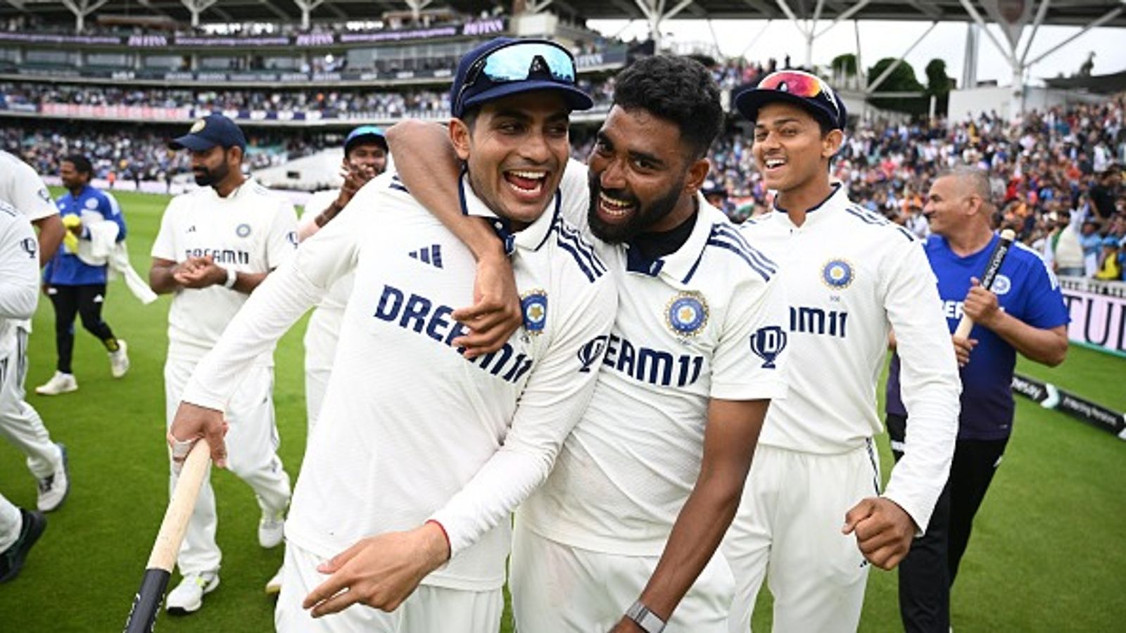 'Gave it his all every ball and every spell...': Shubman Gill labels Mohammed Siraj as 'captain's dream' after India's narrow win in fifth Test Mohammed Siraj of India celebrates after winning the match with teammate Shubman Gill on day five of the 5th Rothesay Test Match at The Kia Oval on August 04, 2025 in London, England.