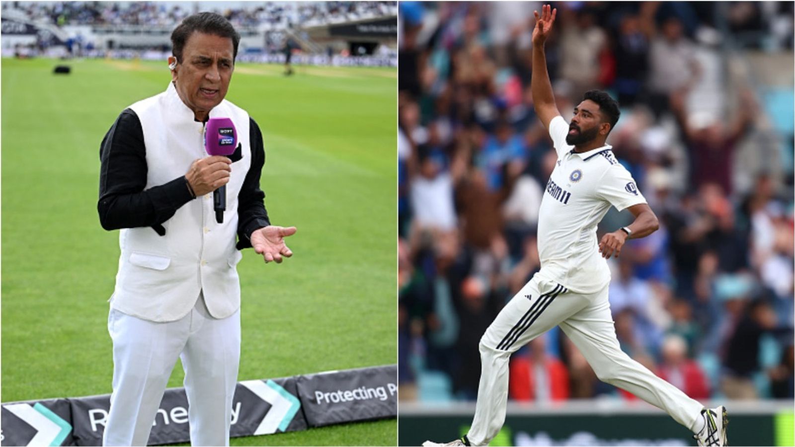 'I hope the workload word gets taken out of Indian cricket dictionary': Sunil Gavaskar hails Mohammed Siraj & Rishabh Pant, gives example of jawans on border Legendary Indian cricketer Sunil Gavaskar; Mohammed Siraj celebrates after dismissing Gus Atkinson on Day 5 to win the fifth Test of the series against England.