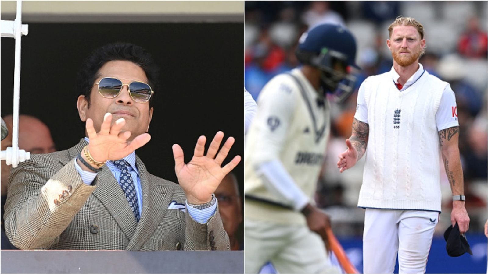 'Why is not in the right spirit? It wasn't India's problem': Sachin Tendulkar blasts Ben Stokes for 'handshake controversy' in Manchester Test Former India cricketer Sachin Tendulkar gestures from the Lord's balcony; England captain Ben Stokes offers handshake to draw the Manchester Test.