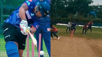 Watch: Vaibhav Suryavanshi's ferocious shot leaves crew members scurrying for life, wonderkid later apologises; video goes viral Watch: Vaibhav Suryavanshi's ferocious shot leaves crew members scurrying for life