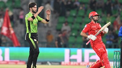 Pakistani cricketer suspended by PCB after arrest in England for alleged involvement in rape case Lahore Qalandars' captain Shaheen Shah Afridi (L) celebrates after taking last wicket of Islamabad United's Haider Ali (R)