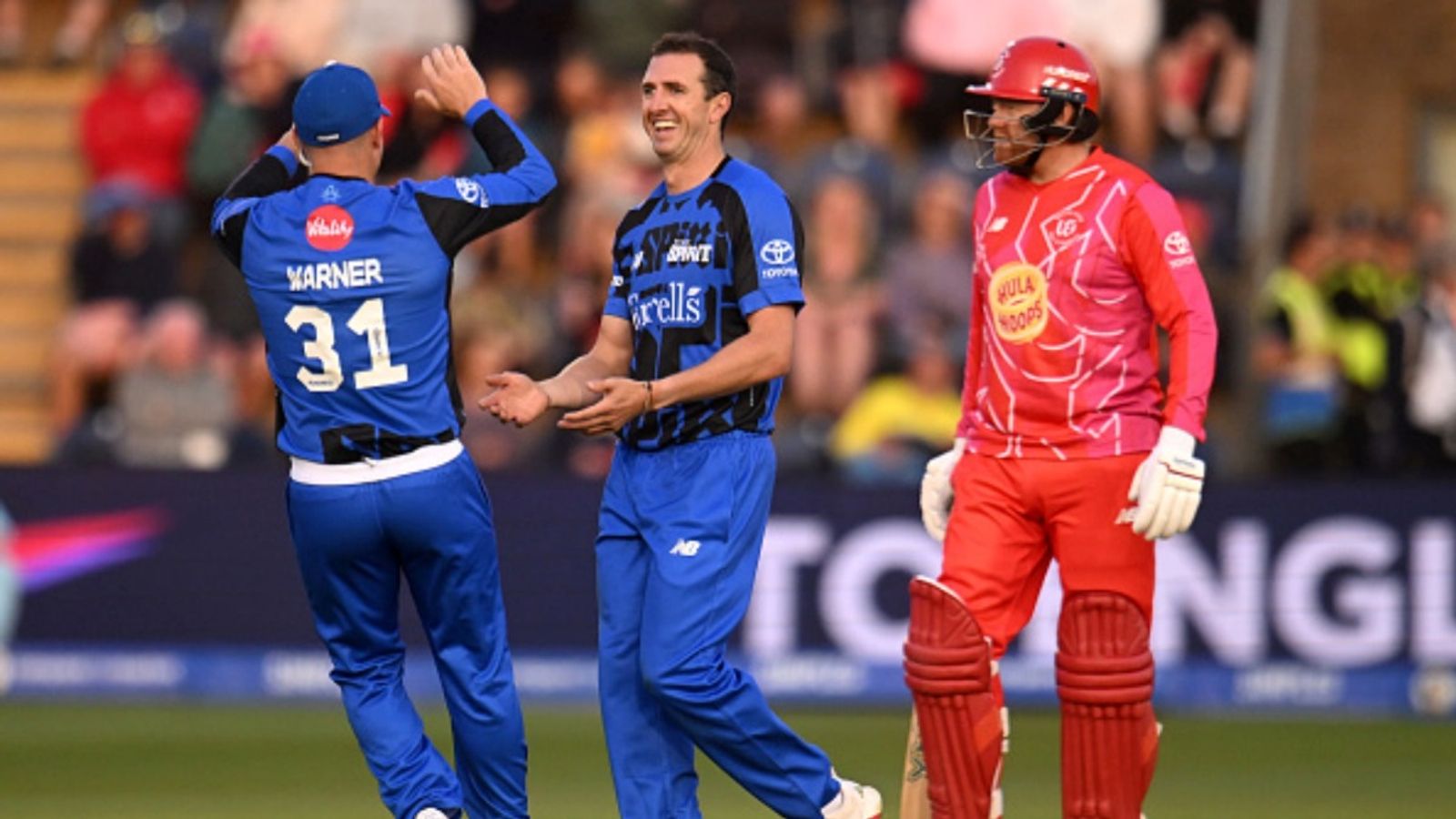 David Warner's maiden The Hundred fifty outshines ex-SRH teammate Jonny Bairstow's unbeaten 86 as London Spirit beat Welsh Fire by 8 runs David Warner's maiden The Hundred fifty outshines ex-SRH teammate Jonny Bairstow's unbeaten 86 as London Spirit beat Welsh Fire by 8 runs