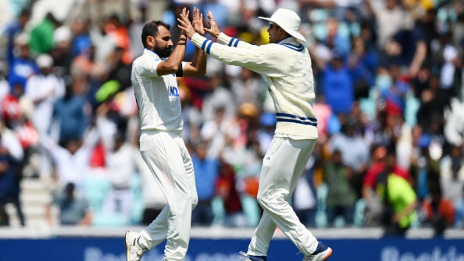 BCCI insider reveals selectors talked to Mohammed Shami before finalising Test squad for England 'but he didn't sound too confident': Report Mohammed Shami of India celebrates the wicket of Marnus Labuschagne of Australia with teammate Shubman Gill during day one of the ICC World Test Championship Final at The Oval on June 07, 2023 in London, England.