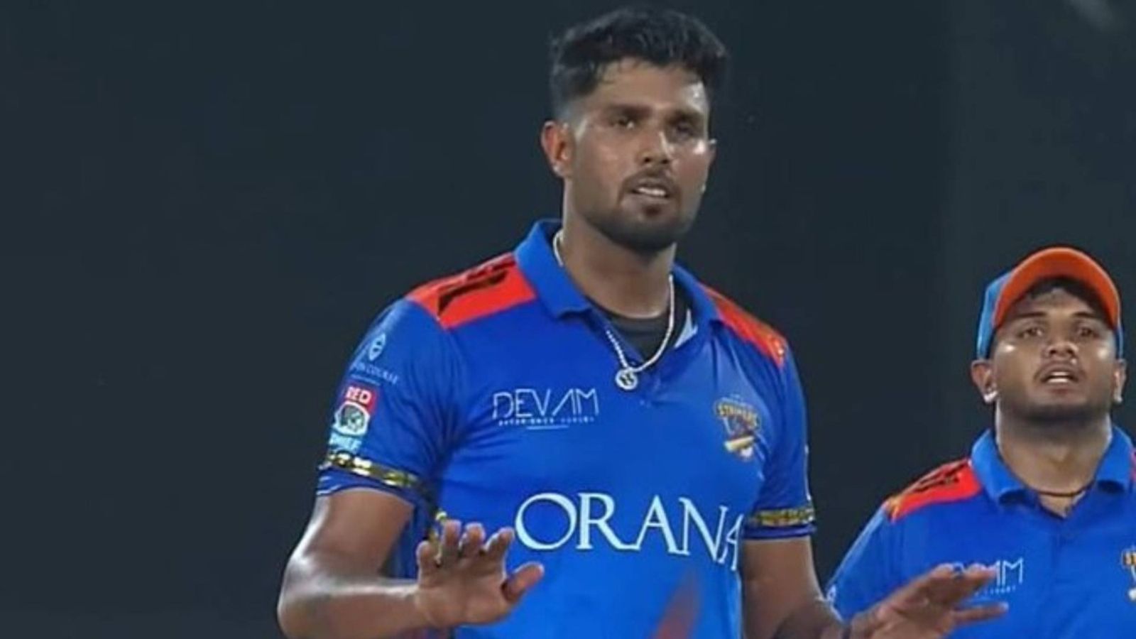 Harshit Rana punished for breaching Code of Conduct with fiery send-off in DPL clash Harshit Rana in this frame