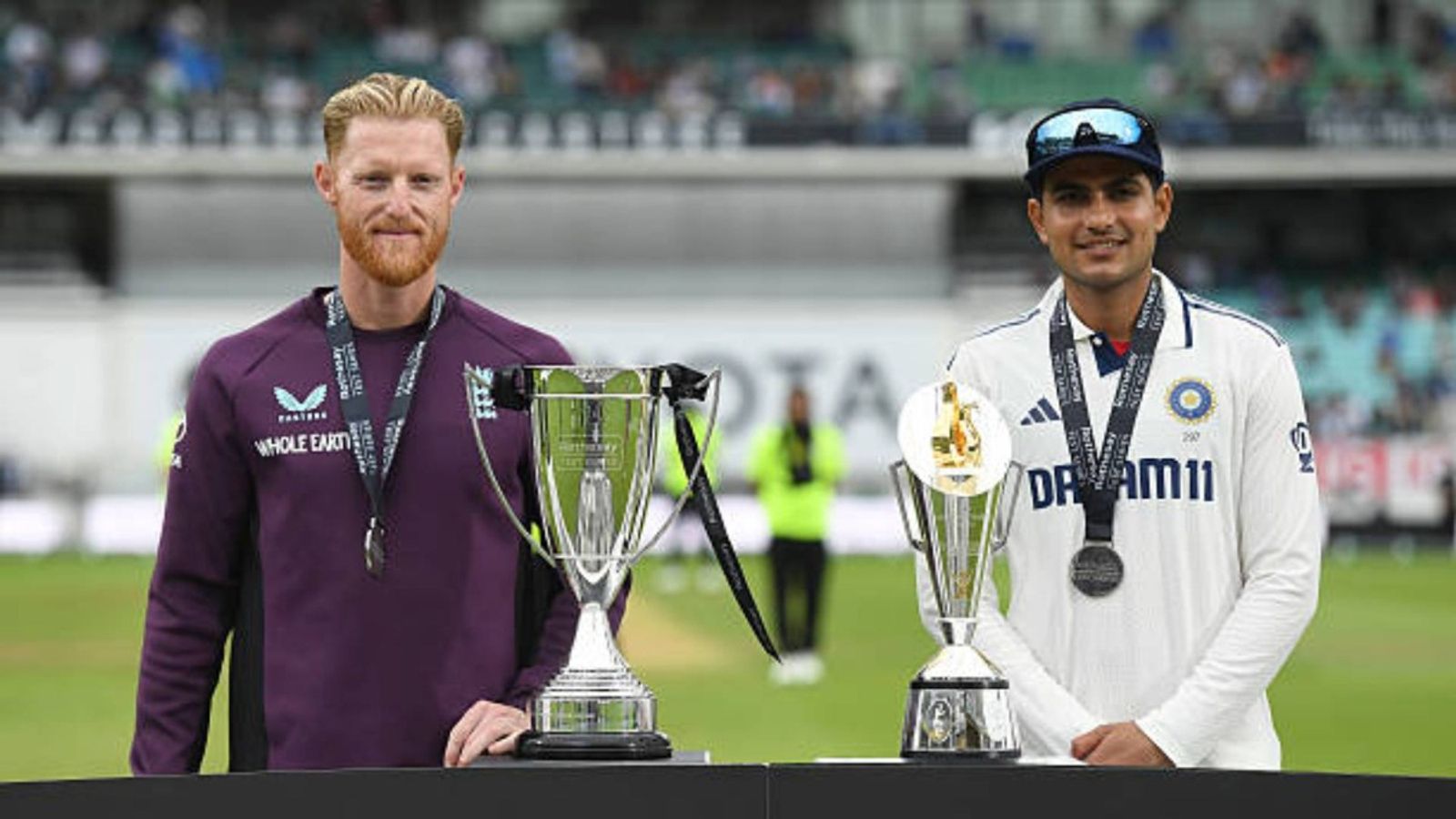 'Don't think it was as good as...': Michael Atherton downplays Anderson-Tendulkar Trophy 2025, labels this Test series as best Ben Stokes (L) of England with Shubman Gill of India and the series trophies after India won the fifth Rothesay Test Match between England and India at The Kia Oval
