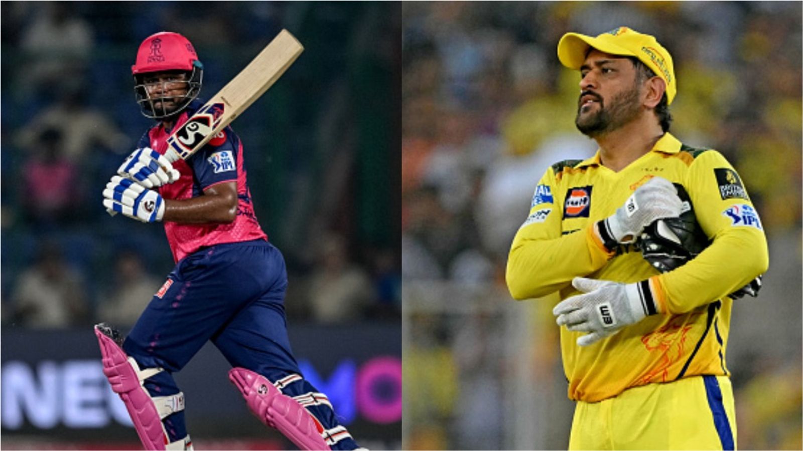 'Chennai don’t believe in…': R Ashwin reveals the biggest roadblock in Sanju Samson-CSK link-up amidst trade rumours RR's Sanju Samson (L) and CSK's MS Dhoni in frame