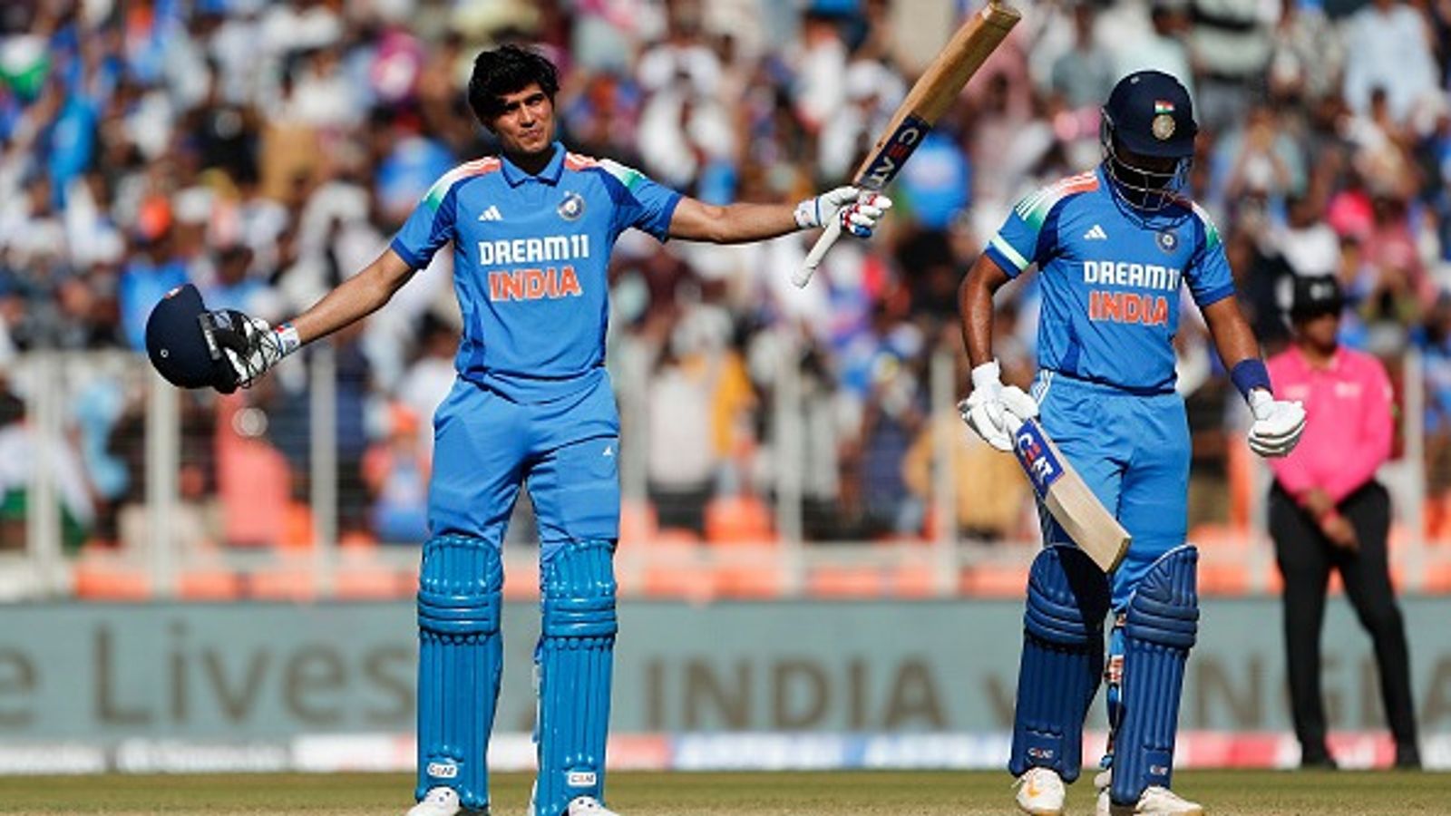 Asia Cup 2025: Three players, including Shubman Gill, are likely to miss out from Suryakumar Yadav-led India's squad Shubman Gill of India celebrates after scoring a century (100 runs) with Shreyas Iyer of India (R) during the 3rd ODI between India and England at Narendra Modi Stadium on February 12, 2025 in Ahmedabad, India.