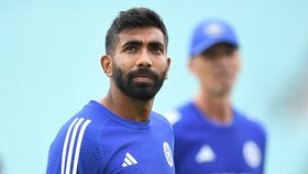 Jasprit Bumrah of India looks on before a nets session before the fifth Test match against England at The Kia Oval on July 30, 2025 in London, England. Jasprit Bumrah of India looks on before a nets session before the fifth Test match against England at The Kia Oval on July 30, 2025 in London, England.