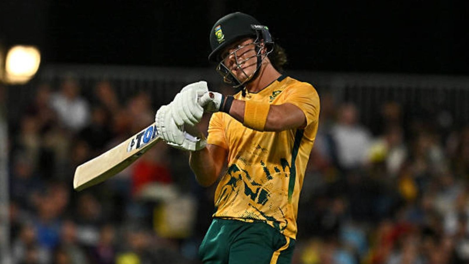 WATCH: Dewald Brevis hits Aaron Hardie for hat-trick of no-look sixes in 3rd Australia-South Africa T20I Dewald Brevis in this frame