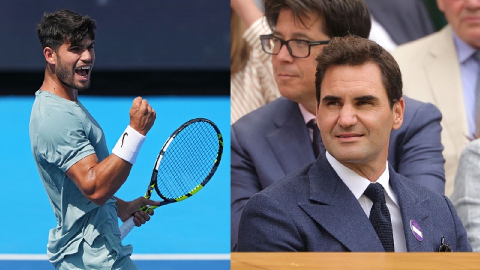 Carlos Alcaraz’s remarkable 2025 season reaches new heights as he tops Roger Federer’s milestone Carlos Alcaraz and Roger Federer in the frame (Images via Getty)