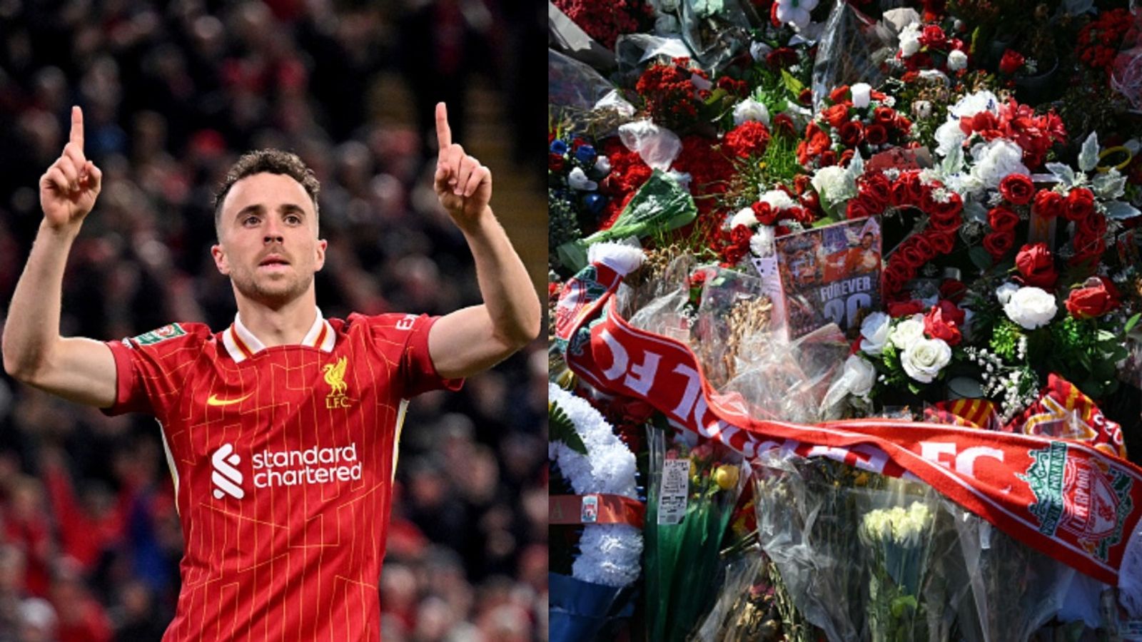 Emotional Wolves tribute to Diogo Jota at Man City match moves his loved ones to tears Wolves pays homage to Diogo Jota (Images via Getty)