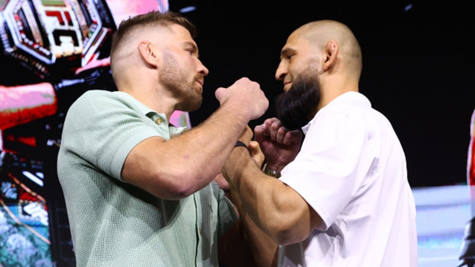 Dricus Du Plessis vs Khamzat Chimaev: How to watch this UFC 319 showdown, fight card, and more Dricus Du Plessis and Khamzat Chimaev in the frame (Image via Getty)