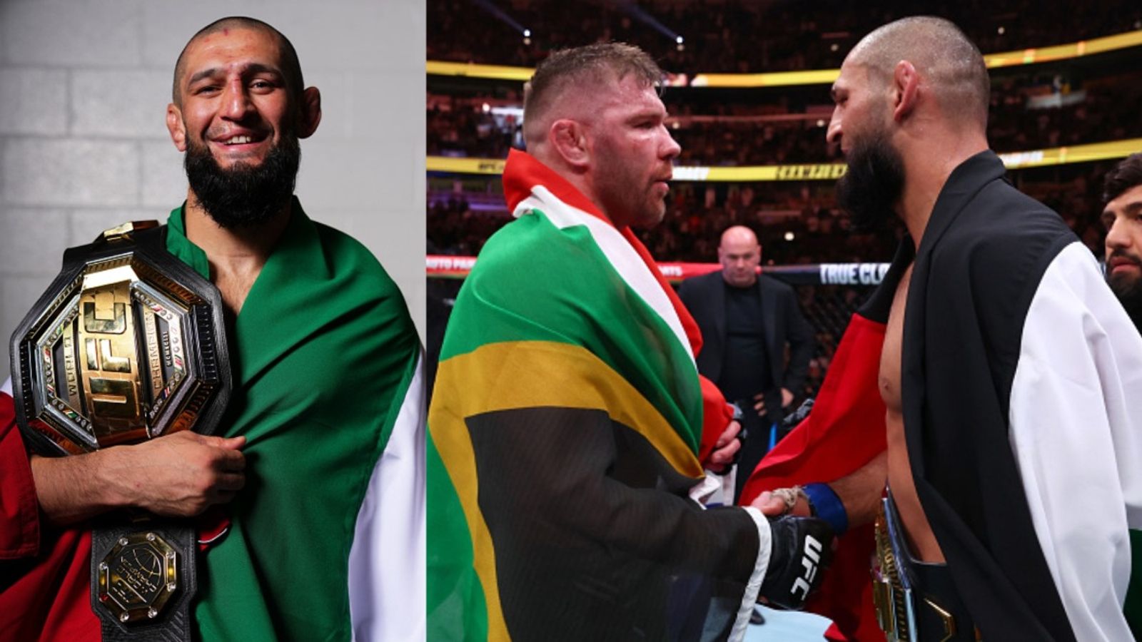 Khamzat Chimaev fulfills UFC legend’s bold prediction with middleweight title win over Dricus Du Plessis Khamzat Chimaev and Dricus Du Plessis in the frame (Image via Getty)