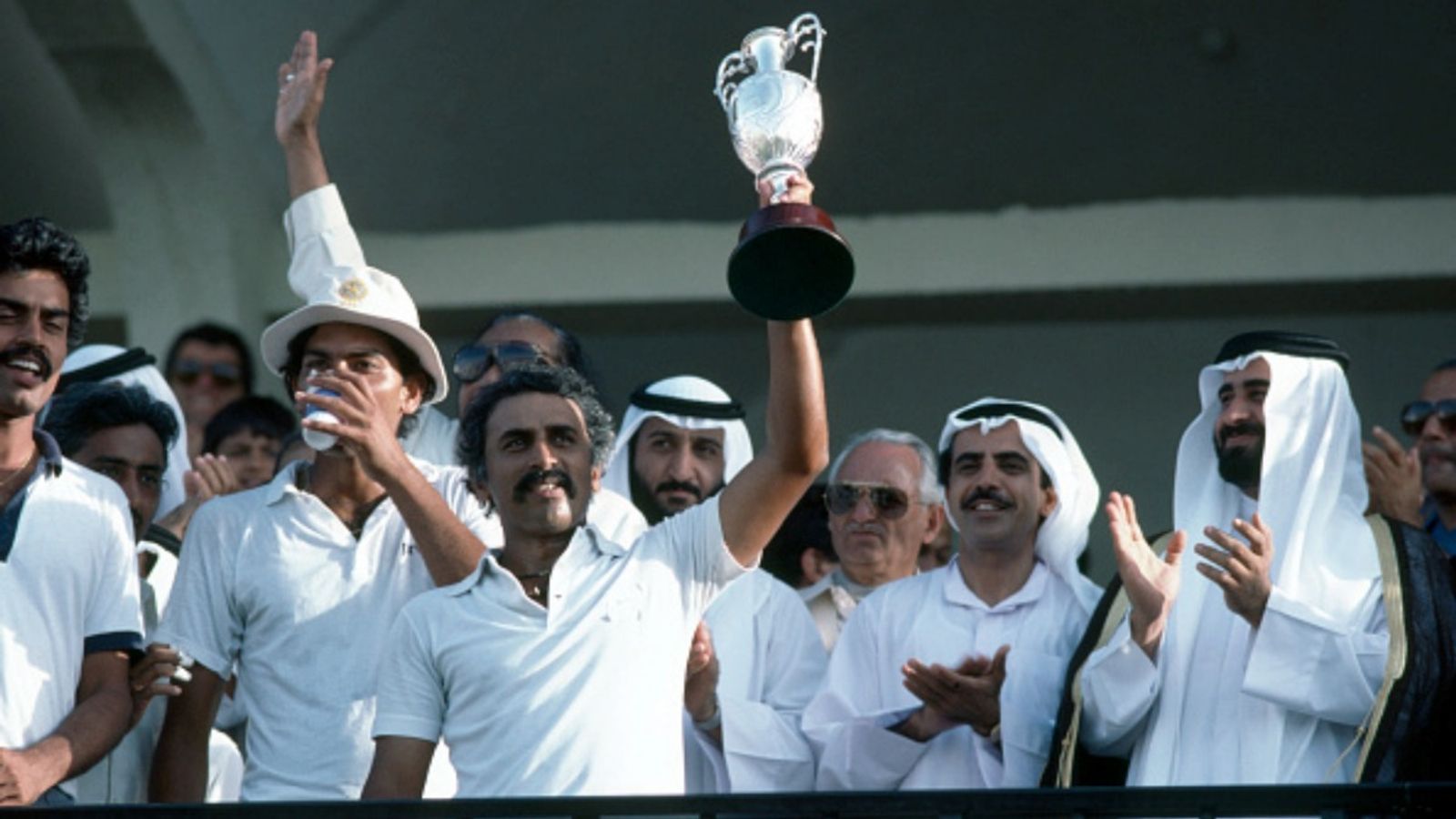 Asia Cup Winners List: From 1984 to 2025, only 3 teams have won the title India captain Sunil Gavaskar holds up the tournament trophy after India won the Asia Cup match against Pakistan at the Sharjah Cricket Stadium, UAE on April 13, 1984.