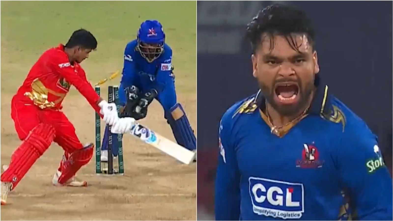 WATCH: Rinku Singh turns powerplay bowler ahead of T20 Asia Cup 2025 squad announcement, knocks over batter in UP T20 2025 opener Meerut Mavericks' Rinku Singh celebrates after dismissing Kanpur Superstars' Adarsh Singh in Uttar Pradesh Premier League 2025 match on August 17.