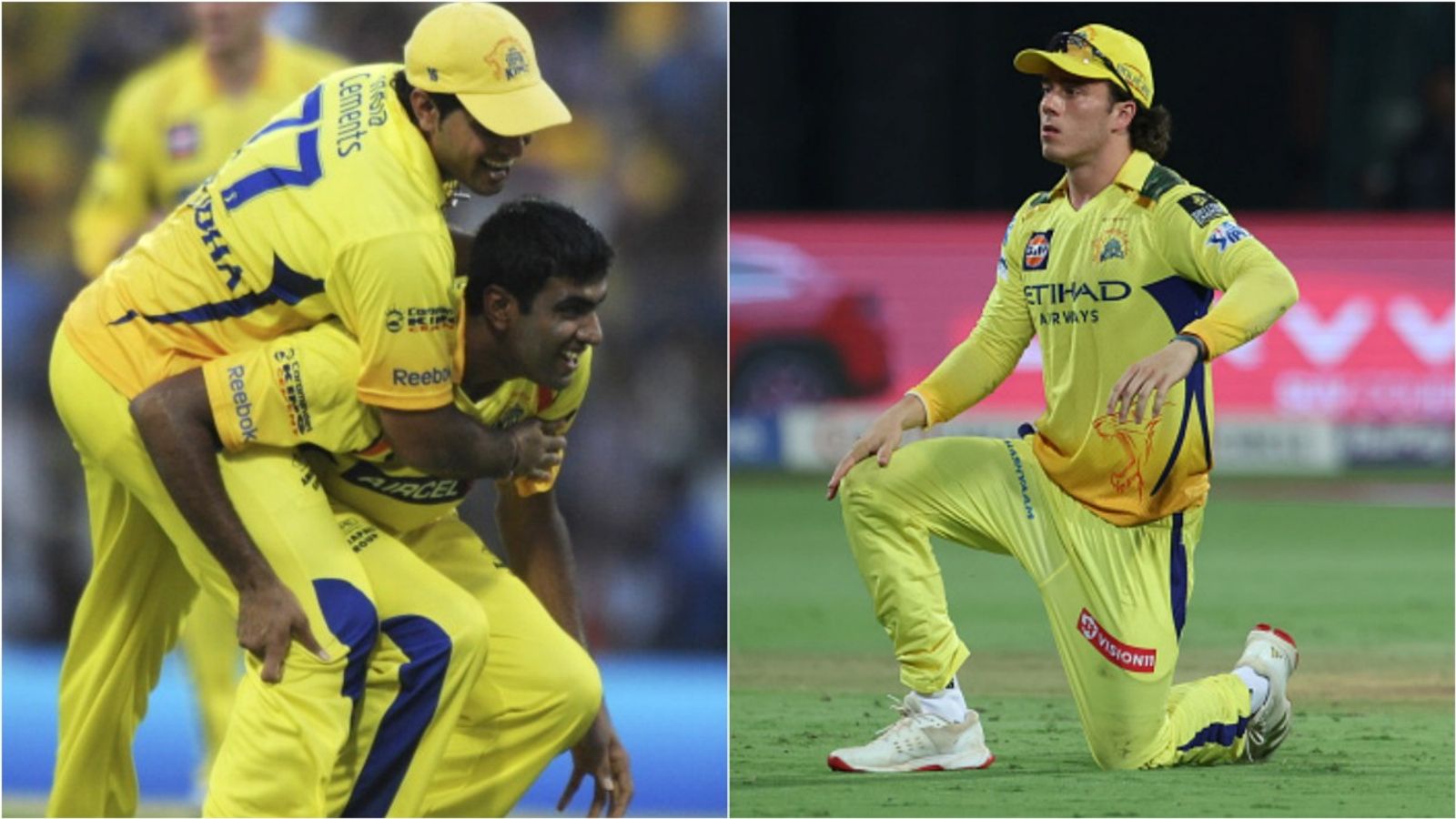 R Ashwin's ex-CSK teammate slams him over Dewald Brevis' contract controversy, says 'You never talk about another person's...' Anirudha Srikkanth celebrates a wicket with R Ashwin; Dewald Brevis during the IPL 2025.