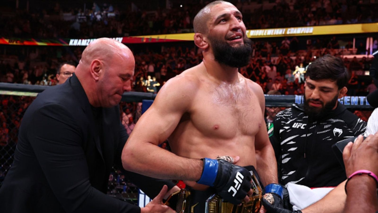 After slaying Dricus Du Plessis, Khamzat Chimaev calls out new opponent for first title defense Khamzat Chimaev in the frame (Image via Getty)