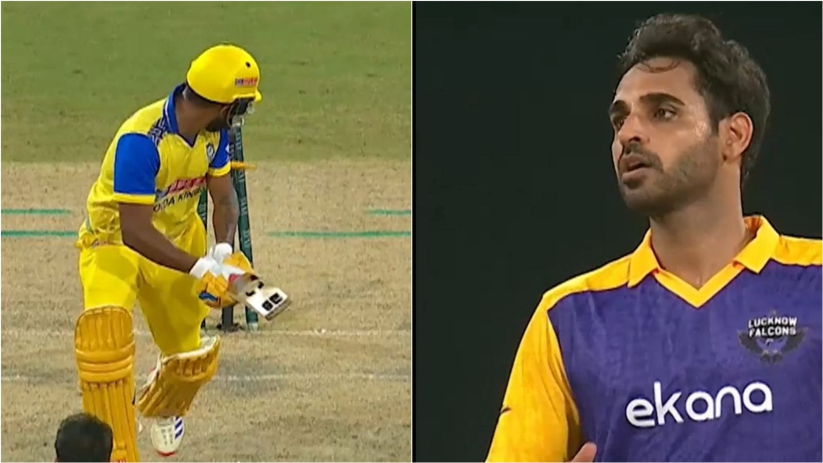 Bhuvneshwar Kumar sends message to selectors ahead of T20 Asia Cup 2025 with double strike in 1st game since IPL 2025 final; watch video Bhuvneshwar Kumar knocks over Yuvraj Singh in UP T20 2025 clash.