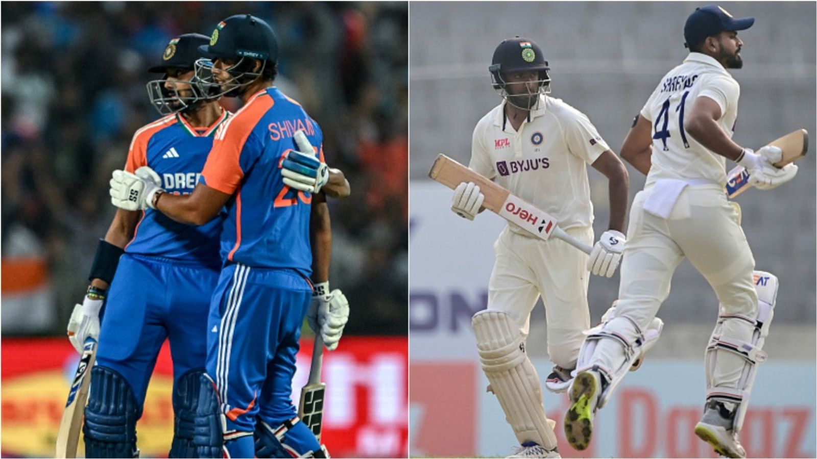 'He doesn't have a place': R Ashwin feels this all-rounder's spot will be sacrificed if Shreyas Iyer gets picked in T20 Asia Cup 2025 squad Axar Patel, Shivam Dube during their partnership; Shreyas Iyer and R Ashwin running between the wickets.