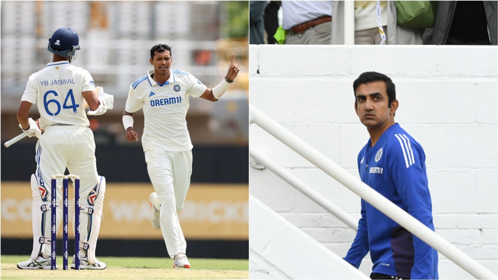 Absent from international cricket for 4 years, unsold in IPL, out-of-favour pacer Navdeep Saini slams head coach Gautam Gambhir's critics Navdeep Saini celebrates after dismissing Yashasvi Jaiswal in an intra-squad game in Australia; India head coach Gautam Gambhir.