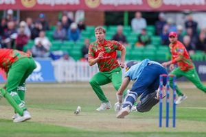 WATCH: One run away from 50 and win on birthday eve, England's Chappell trips on his own bat and falls on pitch leading to dramatic tie SportsTak