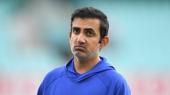 Gautam Gambhir of India looks on before a nets session before the fifth Test match against England at The Kia Oval on July 30, 2025 in London, England.