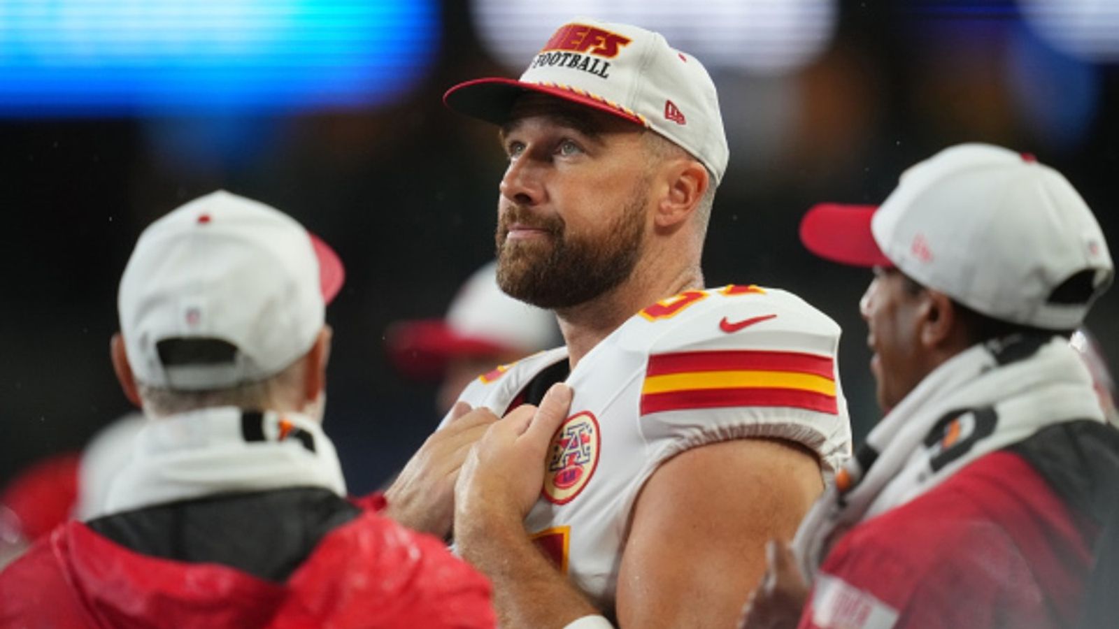 Travis Kelce Injury Update: Will the Kansas City Chiefs tight end feature in game against Bears? Travis Kelce in the frame (Image via Getty)