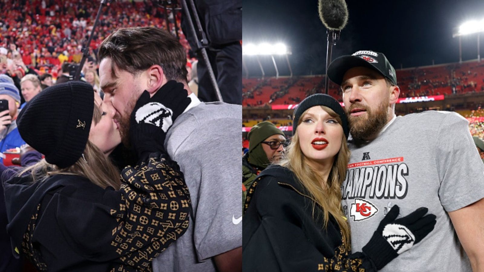 Taylor Swift makes special effort to back Travis Kelce in Kansas City Chiefs’ crucial campaign Taylor Swift and Travis Kelce in the frame (Images via Getty)